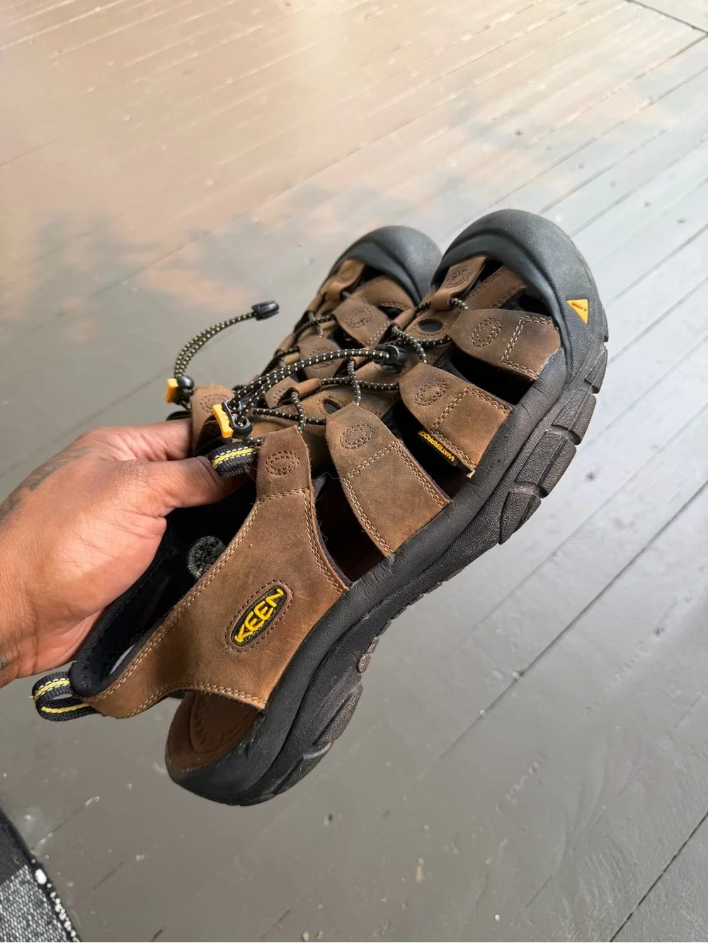 KEEN Men's Brown Waterproof Hiking Sandals mens 14